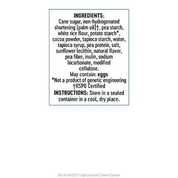 Kinnikinnick KinniTOOS Gluten Free Fudge Sandwich Cream Cookes, 8oz/220g (Pack of 6)