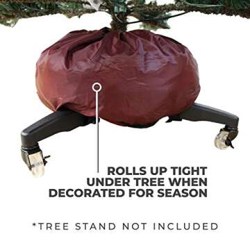 Heavy-Duty Upright Christmas Tree Storage Bag for Artificial Trees up to 9 Foot Tall, Durable Woven Polyester Fabric, Stand Not Included