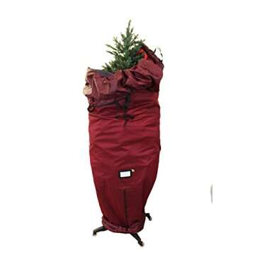 Heavy-Duty Upright Christmas Tree Storage Bag for Artificial Trees up to 9 Foot Tall, Durable Woven Polyester Fabric, Stand Not Included
