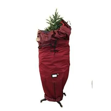 Heavy-Duty Upright Christmas Tree Storage Bag for Artificial Trees up to 9 Foot Tall, Durable Woven Polyester Fabric, Stand Not Included