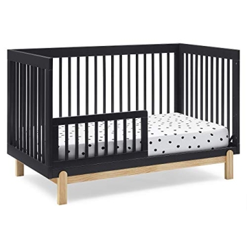 Delta Children Poppy Convertible Crib in Midnight Grey Natural