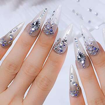 Floral Nail Charm & Rhinestone Kit for Stunning Nail Art