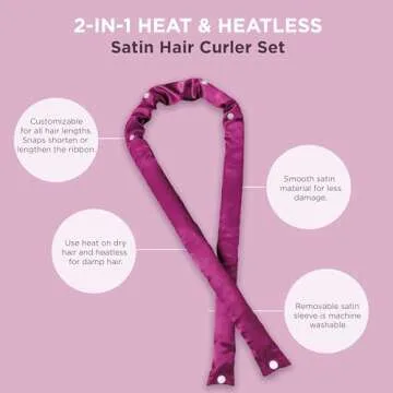 Conair 2-in-1 Heatless Hair Curler Set for Gorgeous Curls