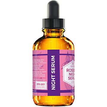 Leven Rose Rosehip Oil Night Face Serum, 100% Pure Organic Natural Rose Hip Oil Serum for Dry Skin 1 oz