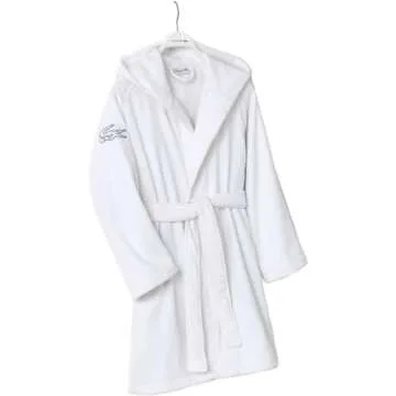 Lacoste Fairplay Robe, 100% Cotton, 34" L, White
