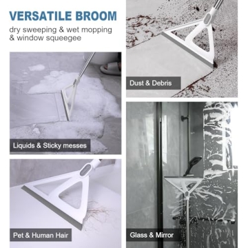 RONSUNG Rubber Squeegee Broom for Effortless Cleaning