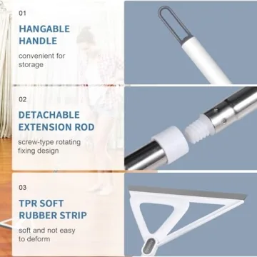 RONSUNG Rubber Squeegee Broom for Effortless Cleaning