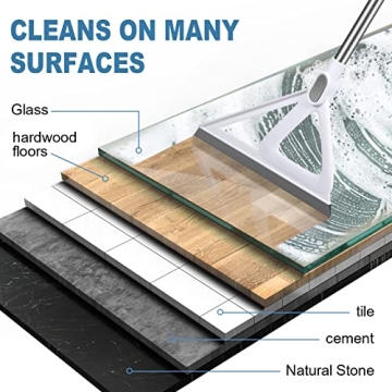 RONSUNG Rubber Squeegee Broom for Effortless Cleaning