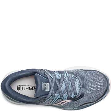 Saucony Women's Omni ISO 2 Running Shoe, Slate/Pink, 10 M US