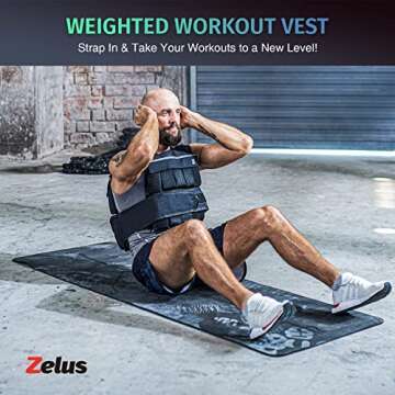 ZELUS 60lb Weighted Vest with Adjustable Weights for Exercise, Weight Vest for Men, Workout Vest for...