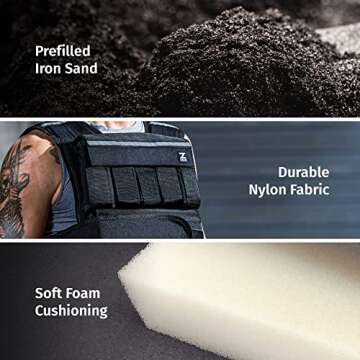 Zelus 60lb Adjustable Weighted Vest for Enhanced Workouts