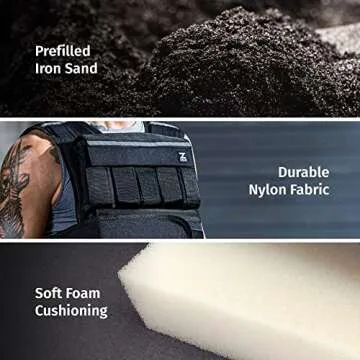 Zelus 60lb Adjustable Weighted Vest for Enhanced Workouts