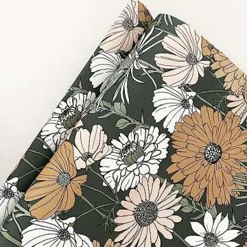 Akywall Vintage Green Floral Wallpaper for Easy Decor Updates