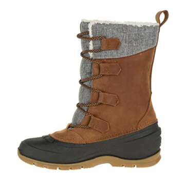 Kamik Women's Snowgem Winter Boots, Cognac, 9