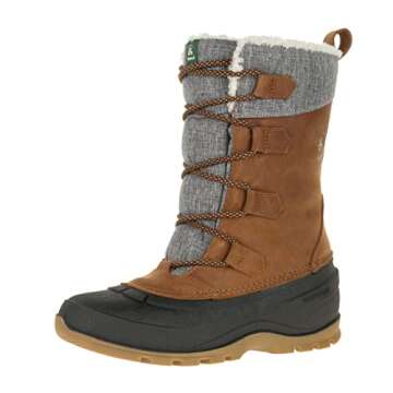 Kamik Women's Snowgem Winter Boots, Cognac, 9