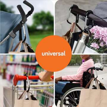 Baby Uma XL Stroller Hooks - Secure & Convenient Hooks