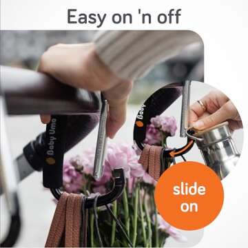 Baby Uma XL Stroller Hooks - Secure & Convenient Hooks