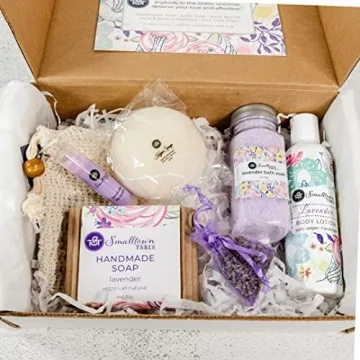 Lavender Spa Box for Relaxation Gifts - Organic Self Care Kit