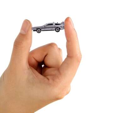 Jada Nanoscene Back to The Future Hill Valley Courthouse Diorama – Movie-Inspired Miniature Diorama incl. 2 Iconic Vehicles (Time Machine & Toyota Pickup) – Collectible Scene for Adults and Kids