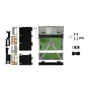 Jada Nanoscene Back to The Future Hill Valley Courthouse Diorama – Movie-Inspired Miniature Diorama incl. 2 Iconic Vehicles (Time Machine & Toyota Pickup) – Collectible Scene for Adults and Kids