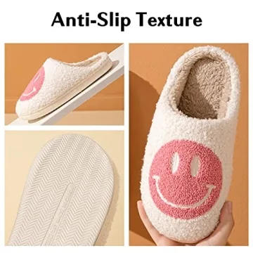 Bevaney Smile Face Slippers for Women Cozy and Stylish