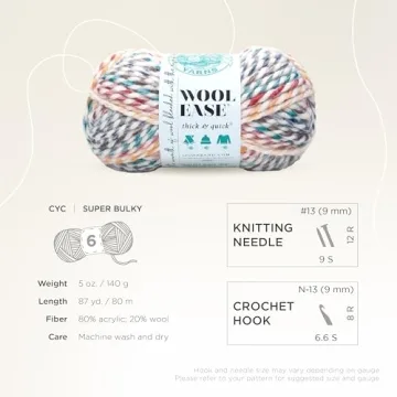 Lion Brand Wool-Ease Thick & Quick Yarn - Soft & Bulky
