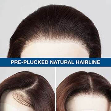 GLAM21USA HD LACE Front Loose Wave 13X6 Glueless Invisible Transparent Lace Frontal Wig Human Hair Blend Preplucked Hairline Swiss-Lace Heat Friendly Synthetic Wigs - Kayla (OET1B/BURG)