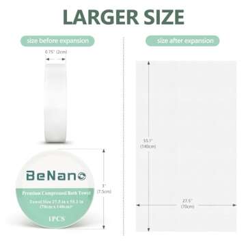Benano Premium Compressed Towel Tablets for Travel and More
