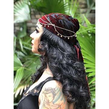 Honbay Metal Gold Sequins Head Chain Headchain Festival Party Halloween Prom Costume Hair Accessories Alloy Fashion Headbands Headpieces