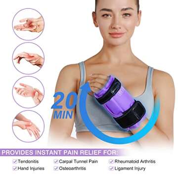 REVIX Wrist Ice Pack for Injuries Reusable, Gel Hand Ice Pack Wrap with Cold Comprssion for Hand Pain Relief, Carpal Tunnel, Rheumatoid Arthritis and Tendonitis, 1 Pack
