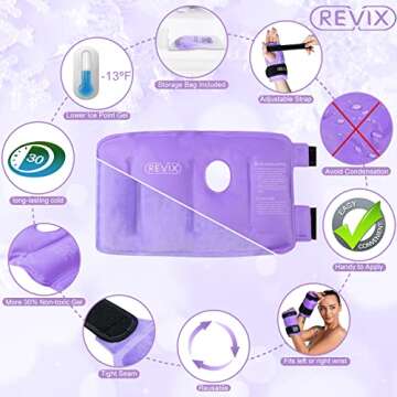REVIX Wrist Ice Pack for Injuries Reusable, Gel Hand Ice Pack Wrap with Cold Comprssion for Hand Pain Relief, Carpal Tunnel, Rheumatoid Arthritis and Tendonitis, 1 Pack