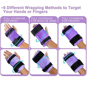 REVIX Wrist Ice Pack for Injuries Reusable, Gel Hand Ice Pack Wrap with Cold Comprssion for Hand Pain Relief, Carpal Tunnel, Rheumatoid Arthritis and Tendonitis, 1 Pack