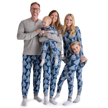 HonestBaby Organic Cotton Family Matching Pajamas Set - Blizzard Blue