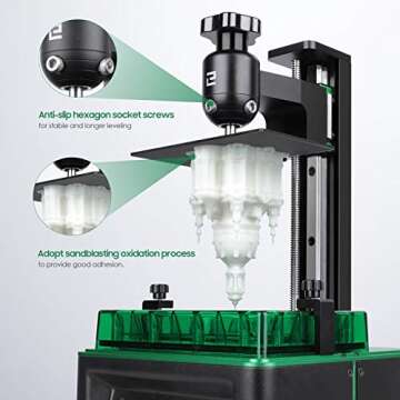 ELEGOO Mars 2 Mono MSLA 3D Printer UV Photocuring LCD Resin 3D Printer with 6.08 inch 2K Monochrome LCD, Printing Size 129x80x150mm/5.1x3.1x5.9inch