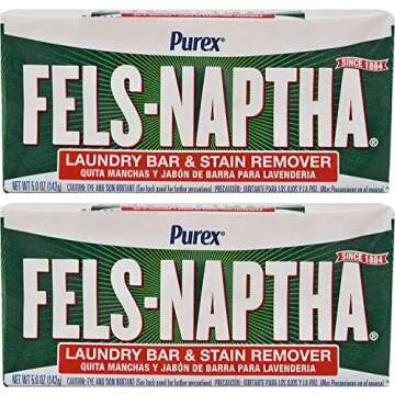 Fels Naptha Laundry Soap Bar - Powerful Stain Remover 5.0 oz - 2 pk