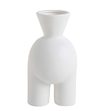 WEIDILIDU White Ceramic Vase Modern Boho Feminist Decor