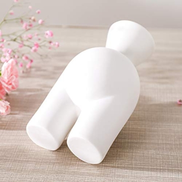 WEIDILIDU White Ceramic Vase Modern Boho Feminist Decor
