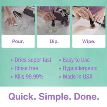 Makeup Brush Cleaner - Quick Dry & Deep Clean Solution