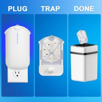 Husaco Flying Insect Trap, Compatible with M364A Refill, 2 Plug-in Base + 2 Cartridge