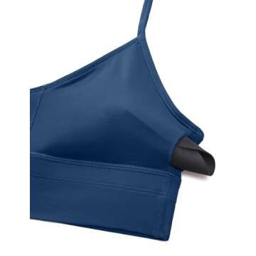 CRZ YOGA Women's V Neck Longline Sports Bra - Soft & Supportive