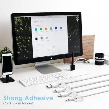 Znben 12 Pack Cable Clips for Effective Cord Management
