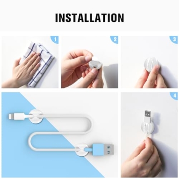 Znben 12 Pack Cable Clips for Effective Cord Management