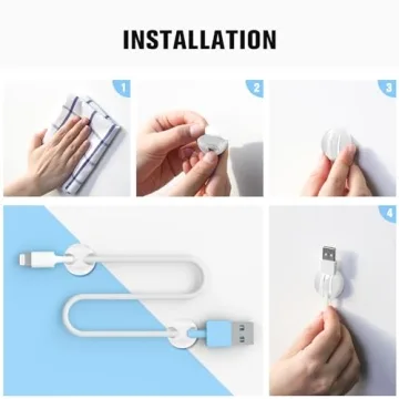 Znben 12 Pack Cable Clips for Effective Cord Management