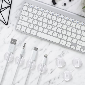 Znben 12 Pack Cable Clips for Effective Cord Management
