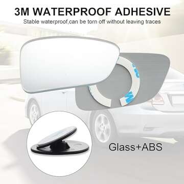 LivTee Blind Spot Car Mirror, HD Glass Frameless Convex Side Mirror Blindspot, Wide Angle Rear View Car Mirrors for Cars SUV Trucks and RVs - Car Accessories