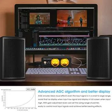 Douk Audio VU22 Dual Analog VU Meter Display DB Panel MIC+LINE Sound Level Meter (Black)