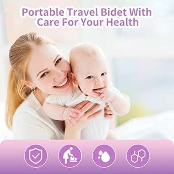 Peri Bottle for Postpartum Care for Perineal Recovery and Cleansing After Birth 12.7 OZ Color: Purple