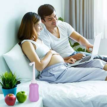 Peri Bottle for Postpartum Care for Perineal Recovery and Cleansing After Birth 12.7 OZ Color: Purple