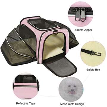 Airline Approved Expandable Cat Carrier for Easy Travel
