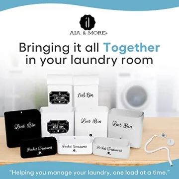 A.J.A. & MORE Lint Bin - Magnetic Laundry Organizer